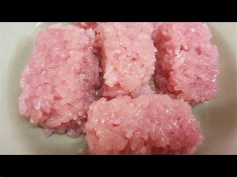 Pulut manis merah jambu viral/ sweet glutinous rice dessert recipe ...