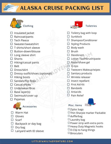 Comprehensive Guide: What to Pack for Alaska Cruise from May to August + Printable