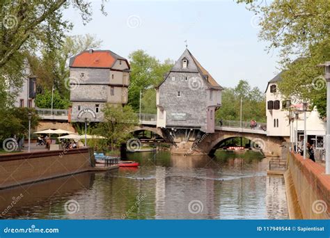 Bridge Houses of Bad Kreuznach Editorial Stock Image - Image of blue, building: 117949544