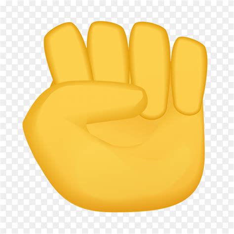 Raised fist gestures emoji on transparent PNG - Similar PNG