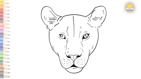 Lioness Face Outline