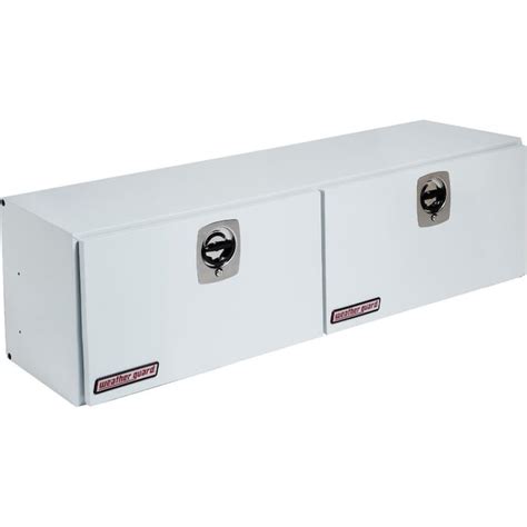 WEATHER GUARD 64.25-in x 16.25-in x 18-in White Steel Side Mount Truck Tool Box in the Truck ...