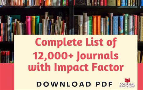 Journal Impact Factor Listing Archives - Journal Impact Factor