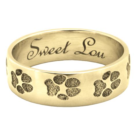 Paw Print 14K Gold Keepsake Ring