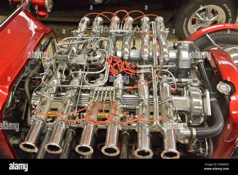 A jaguar V12 Engine Stock Photo - Alamy