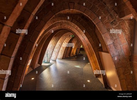 Barcelona Catalunya Barcelona spain catenary arch roof attic of La Pedrera Barcelona Casa Mila ...