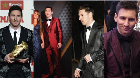 He did it again! Messi attends FIFA Ballon D’Or in shiny burgundy suit