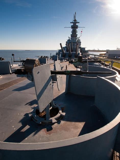 Premium Photo | Battleship of us navy at the museum in mobile, al.