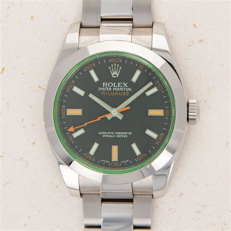 Rolex Milgauss 116400GV Black Dial Green Crystal | Auctions | Loupe This