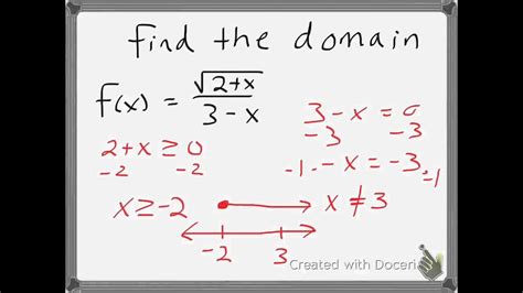 Finding domain example 1 - YouTube