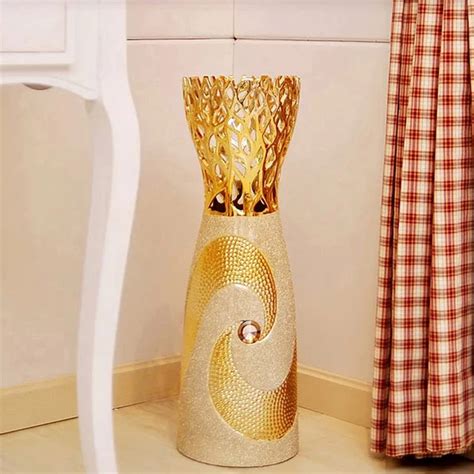 Elegant decoration large floor vase fashion modern elegant luxury gold ...