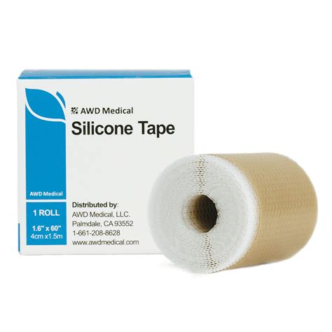 Buy AWD Medical Soft Silicone Gel Tape for Removal (1.6” x 60”) Highly ...