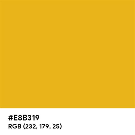 Sunset Gold color hex code is #E8B319