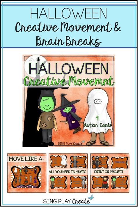 Halloween Freeze Dance, Brain Break, Exercise, Movement Activity ...