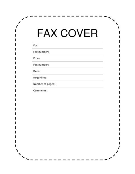 Free Fax Cover Sheet Template - Printable/ Basic/ PDF/ Word