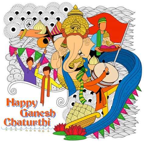 170+ Ganesh Chaturthi Drawing Stock Photos, Pictures & Royalty-Free ...