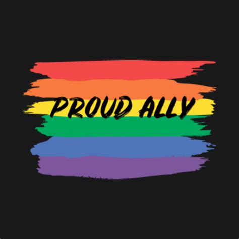 Proud Ally Pride LGBT Flag - Proud Ally - T-Shirt | TeePublic