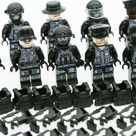 CUSTOM Military Army Soldier SWAT Police Team Minifigures With Weapon ...