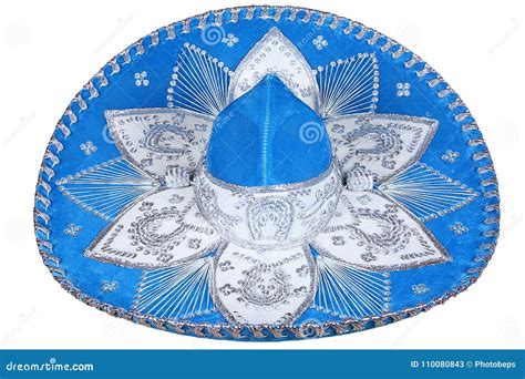 Isolated Blue Sombrero in White Background Stock Image - Image of isolated, original: 110080843