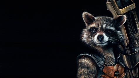 Guardians of the Galaxy Rocket Raccoon Digital Wallpaper