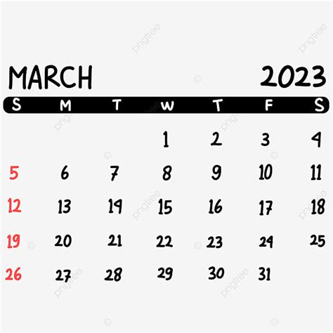 March 2023 Calendar Clipart - Get Calendar 2023 Update