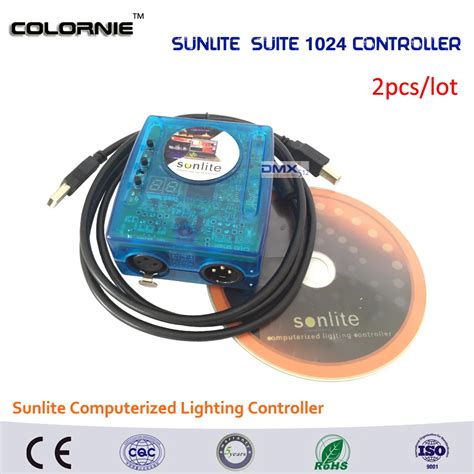 DHL Free shipping 2PCS Sunlite computer dmx controller Intelligent USB ...