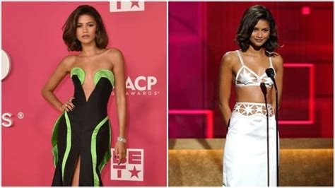 Zendaya picks two vintage Versace and Prada dresses for NAACP Image ...