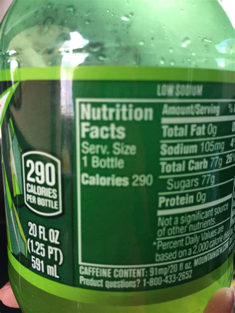 Mt Dew Nutrition Facts Sugar | Besto Blog