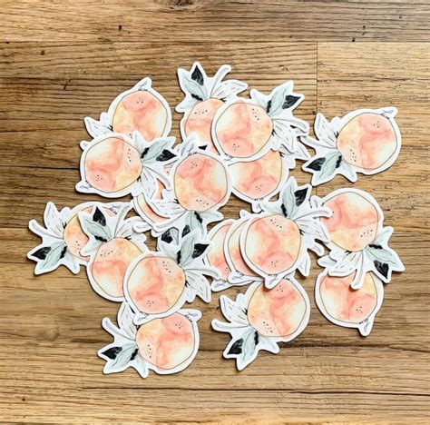 Peach Sticker - Etsy