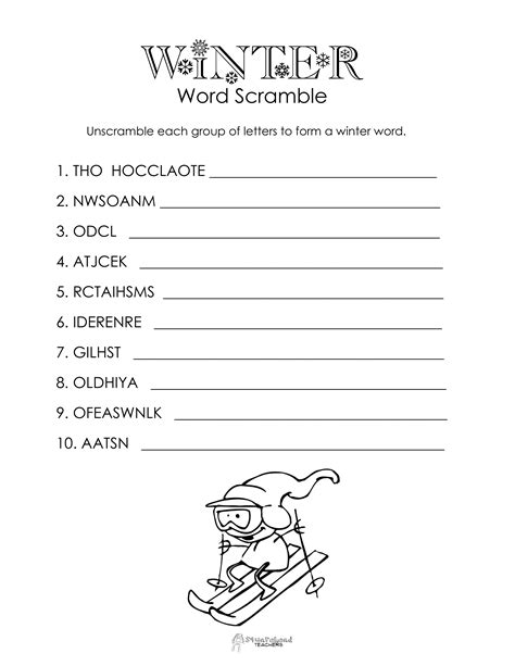 Free Printable - Fall Word Unscramble | Games For Senior Adults | Free Printable Word Scramble ...