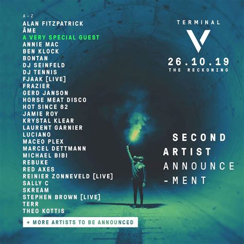 Terminal V, Edinburgh - Second Artist Announcement : r/Techno