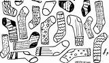 Socks Coloring Page Colorable Outline Sketch sketch template