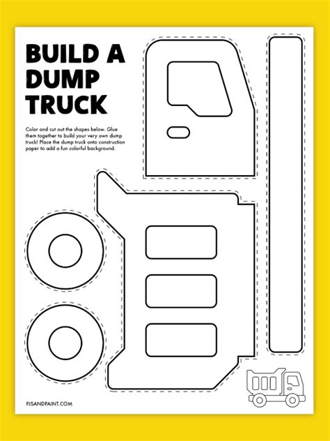 Printable Dump Truck Template - Image to u