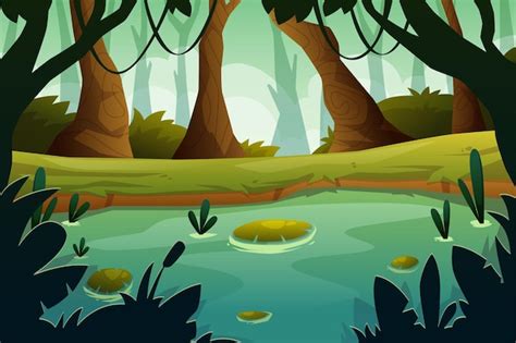 Premium Vector | Nature Forest Landscape background illustration for happy earth day with ...