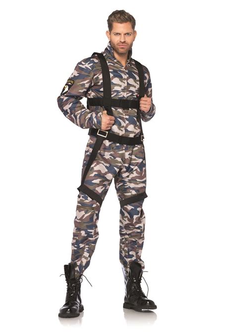 Paratrooper Men Army Soldier Camo Print Halloween Costume | $69.99 ...