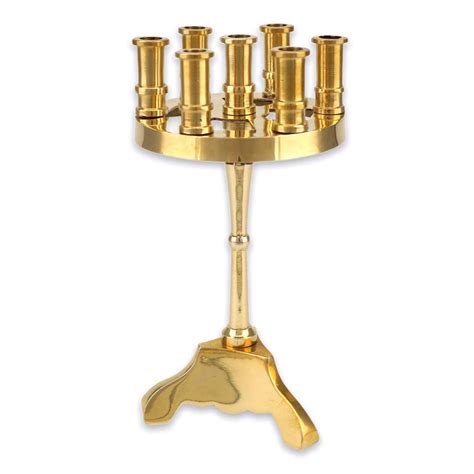 Traditional Brass Seven-Candle Holder (16cm - 6.3 inch) - BlessedMart