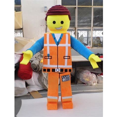 CosplayDiy Unisex Mascot Costume Lego Emmet Mascot Costume Cosplay For ...