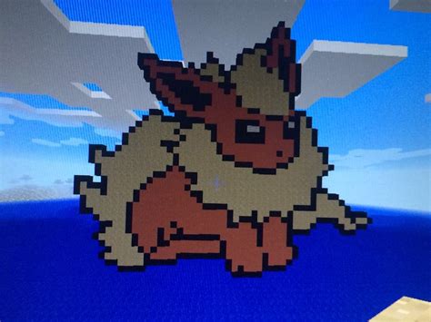 Flareon pixel art | Minecraft Amino • Crafters Amino