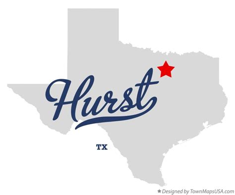 Map of Hurst, TX, Texas