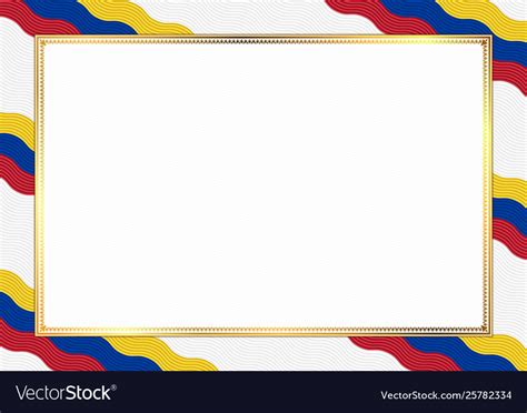 Border made with colombia national colors Vector Image