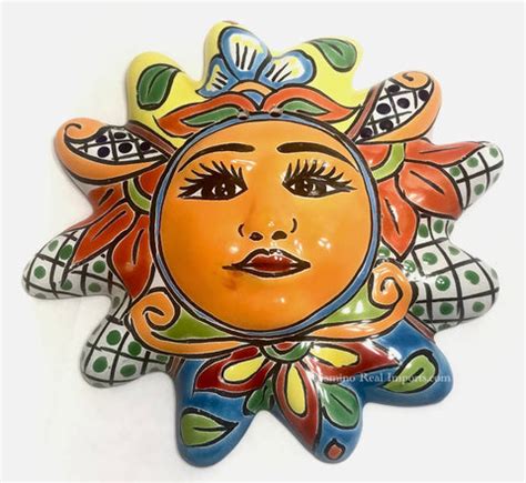 Talavera Pottery CERAMIC MEXICAN IMPORTS – Tagged "SUN FACE" – Camino Real Imports