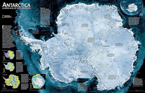 National Geographic Antarctica Satellite Wall Map | Maps.com.com