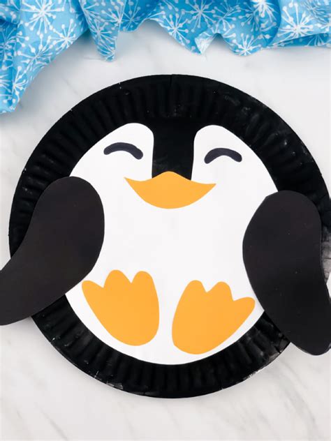 Paper Plate Penguin Craft For Kids [Free Template]