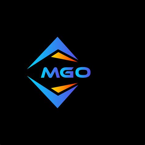 MGO abstract technology logo design on Black background. MGO creative ...