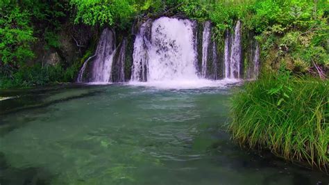 10 HOURS of nature sounds: Beautiful Forest waterfall - YouTube