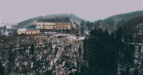 Aerial view of Vianden Ancient Castle in Luxembourg 21829407 Stock Video at Vecteezy