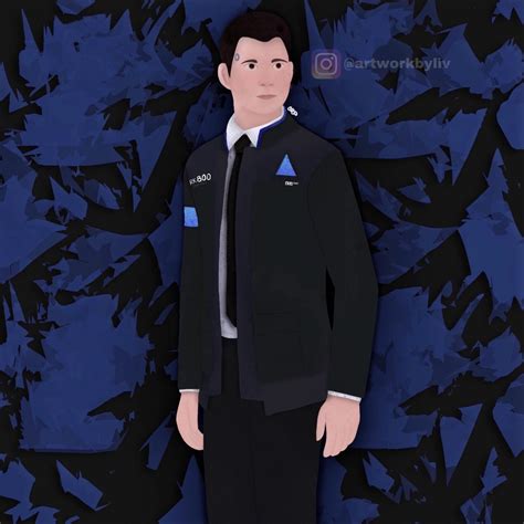 Fan art of Connor that I did recently : r/DetroitBecomeHuman