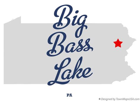 Map of Big Bass Lake, PA, Pennsylvania