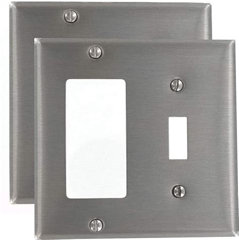 Pack of 2 Wall Plate Outlet Switch Covers by SleekLighting | Decorative ...