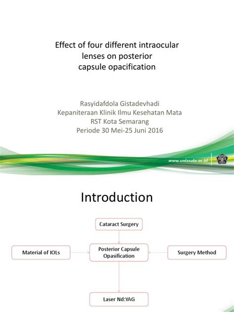 Effect of Four Different Intraocular Lenses on Posterior Capsule ...